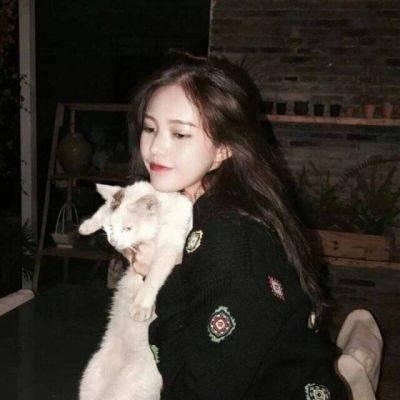 A cute and cute WeChat avatar of a beautiful girl holding an animal. I heard that love is a scene**