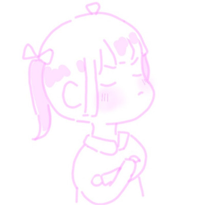 Pink cute and cute little girl avatar, young people, don't always stay up late and get hungry