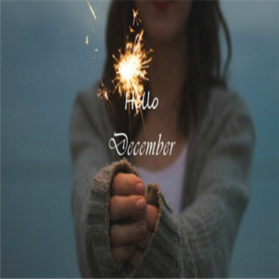 Hello December WeChat avatar with inspirational and beautiful characters 2017 Goodbye November Hello December