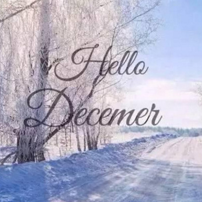 Hello December WeChat avatar with inspirational and beautiful characters 2017 Goodbye November Hello December