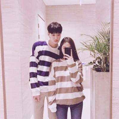 2021 WeChat couple profile picture, two pairs, fresh and sweet. I hope you miss me every now and then