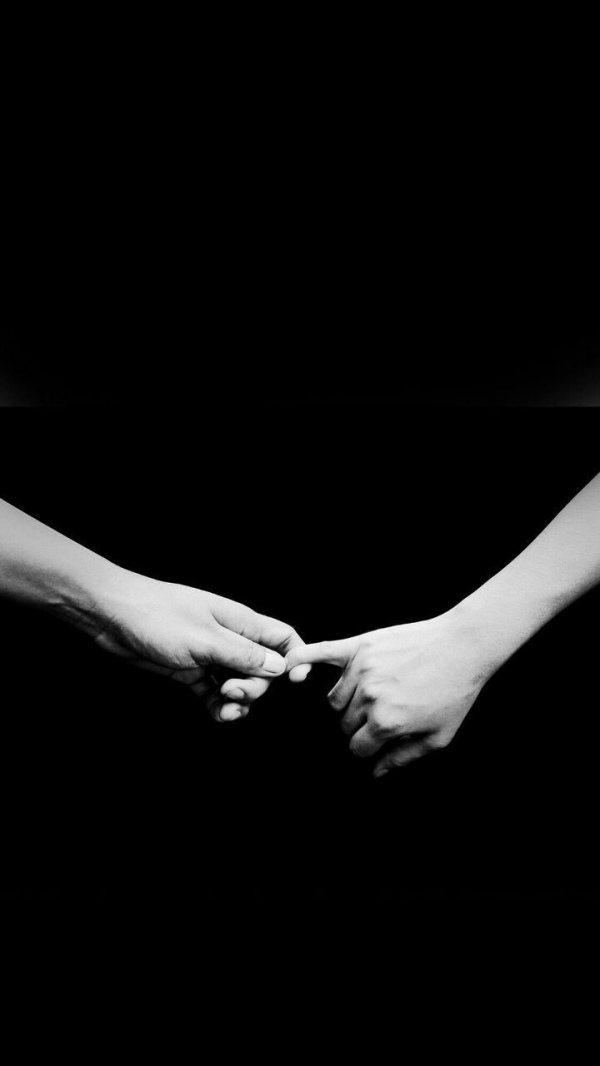 Promise/Black and White Couple Holding Hands Beautiful Picture