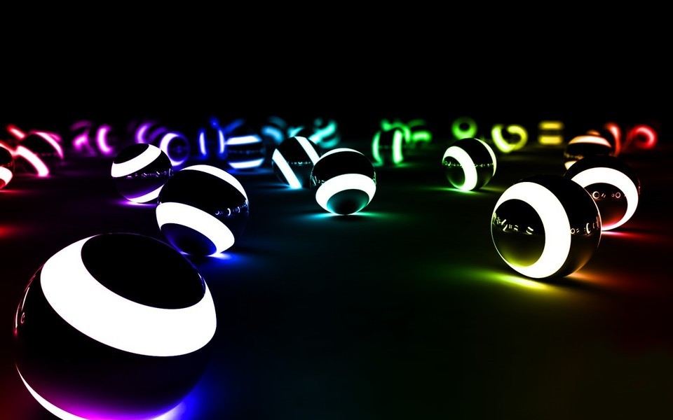3D spherical glowing image background wallpaper