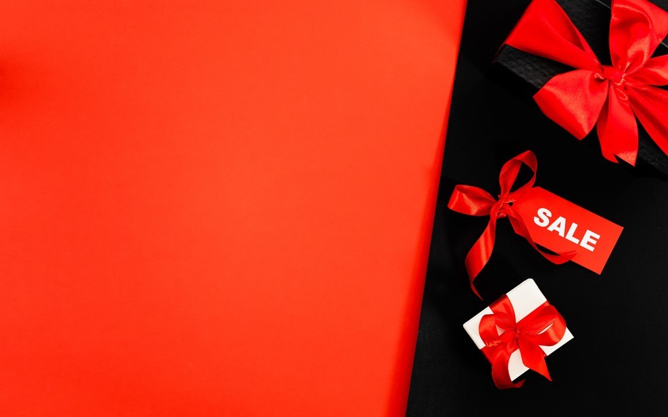 Red shopping element background image wallpaper