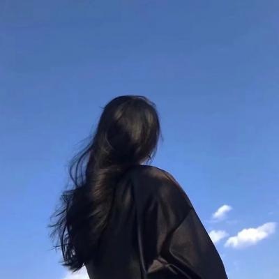 Back image, avatar, beautiful and sad girl. If you're willing, I'll love you forever