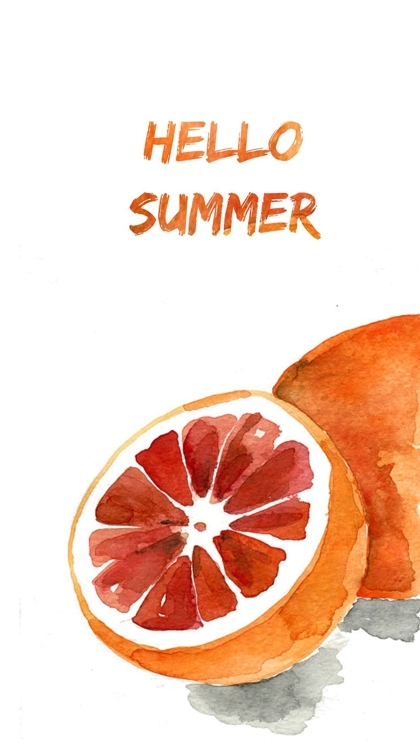 Hello summer, simple and fresh mobile desktop wallpaper