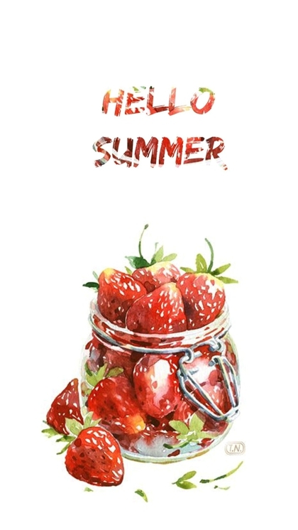 Hello summer, simple and fresh mobile desktop wallpaper