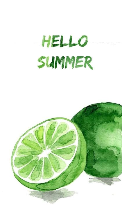 Hello summer, simple and fresh mobile desktop wallpaper