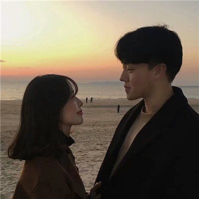 High definition portrait of Korean couple in 2021. In my heart, it's all about you