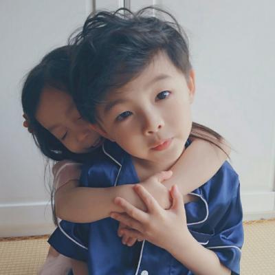 2021 Latest Love Head Exclusive Two Child Cute Baby Couple Avatar Separation 2021 Most Popular