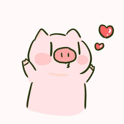 2021 Pig Year Couple Avatar - One Pair of Two Super Cute Cartoon Pig Couple Avatar - One Male and One Female