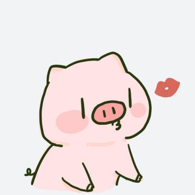 2021 Pig Year Couple Avatar - One Pair of Two Super Cute Cartoon Pig Couple Avatar - One Male and One Female