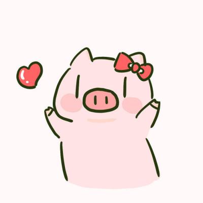 2021 Pig Year Couple Avatar - One Pair of Two Super Cute Cartoon Pig Couple Avatar - One Male and One Female