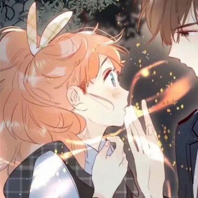 Super beautiful cartoon lovers' avatars anime heartbeat is not the answer