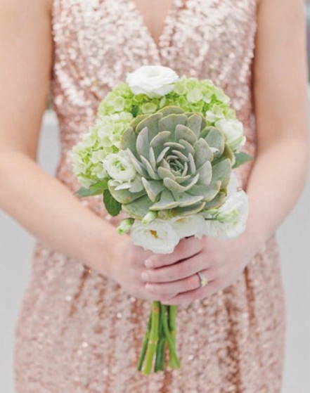 The succulent plant bouquet is too beautiful