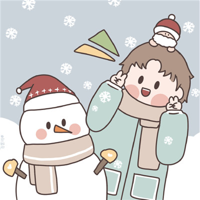 2021 Christmas Cute Cartoon Couple Exclusive Avatar Can Be Faint But Must Have Light