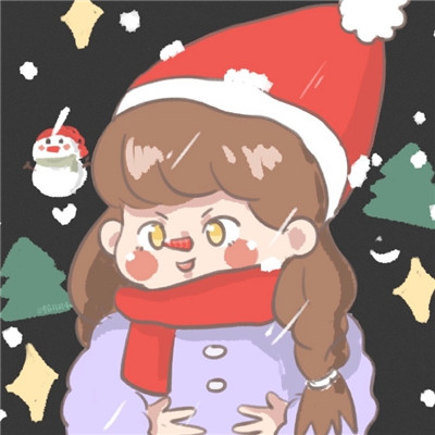 2021 Christmas Cute Cartoon Couple Exclusive Avatar Can Be Faint But Must Have Light