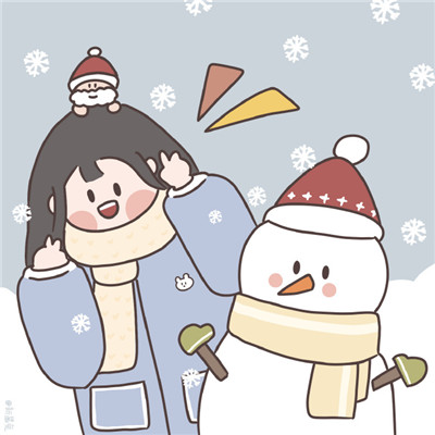 2021 Christmas Cute Cartoon Couple Exclusive Avatar Can Be Faint But Must Have Light