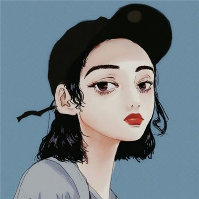 WeChat avatar girl simple and generous hand drawn 2021, we are all very happy without discussing emotions