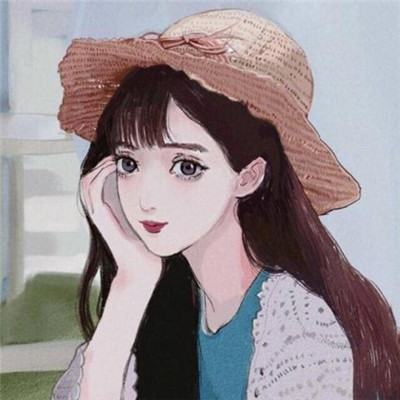 WeChat avatar girl simple and generous hand drawn 2021, we are all very happy without discussing emotions