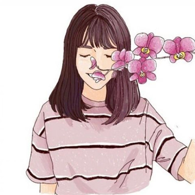 WeChat avatar girl simple and generous hand drawn 2021, we are all very happy without discussing emotions