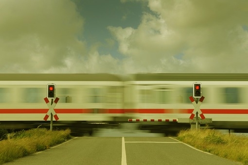 Old train pictures in retro tones