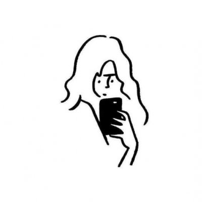 Handdrawn girl avatars with simple strokes, complete collection of pictures, safe and sound, in your heart