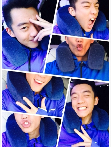 Male star Zheng Kai's funny and cute selfie