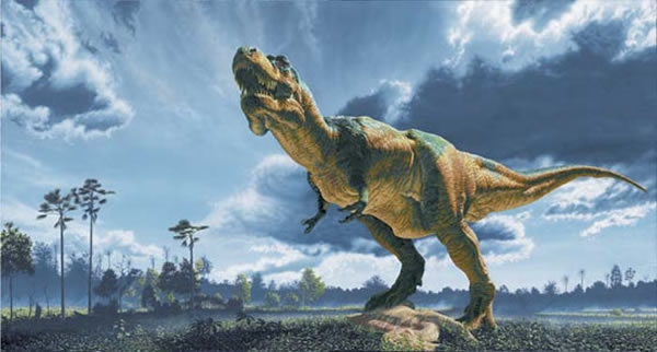 The picture of Tyrannosaurus Rex dinosaur is so terrifying