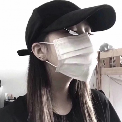 Girl's Super Dominant Wearing Mask Avatar Wearing Mask Girl's WeChat Avatar 2020 Latest