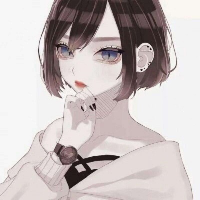 A cool and personalized girl's WeChat anime avatar