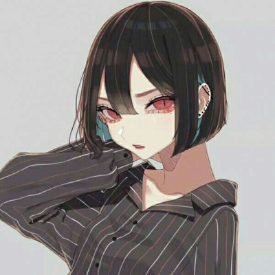 A cool and personalized girl's WeChat anime avatar