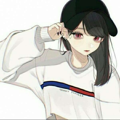 A cool and personalized girl's WeChat anime avatar