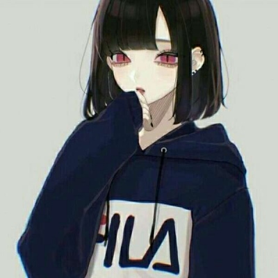 A cool and personalized girl's WeChat anime avatar