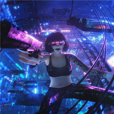 A set of cyberpunk style super cool Instagram WeChat avatars. Self satisfaction is the greatest pleasure