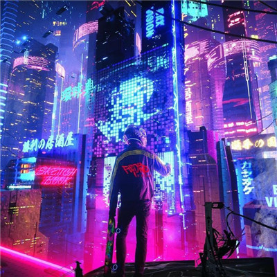 A set of cyberpunk style super cool Instagram WeChat avatars. Self satisfaction is the greatest pleasure