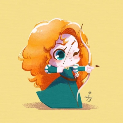 Cute Disney Princess cartoon hand-painted avatar, don't hug that person who makes you sad anymore