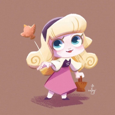 Cute Disney Princess cartoon hand-painted avatar, don't hug that person who makes you sad anymore