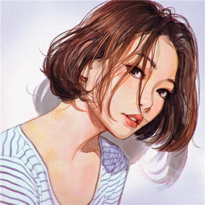 2021 Personalized Handdrawn Girl's Avatar, Colorful Sketching, High Definition, Realistic Life or Living Alone