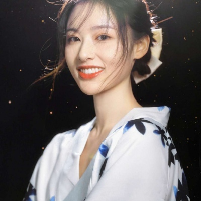 Japanese style beautiful goddess avatar in kimono 2020, make a milk tea color lamb girl