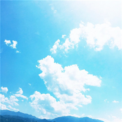 WeChat landscape avatar blue sky aesthetic series. Take a deep breath and let go of the person in your heart.