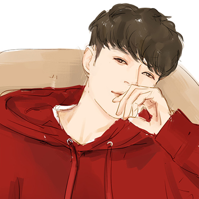 exo Zhang Yixing's beautiful and handsome hand-painted avatar 2021 I want to meet you in this romantic rainy season