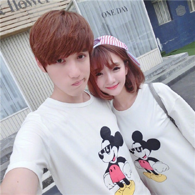 Couple avatars, one pair and two pictures, beautiful and loving, 2021, deep affection, joyful and sad