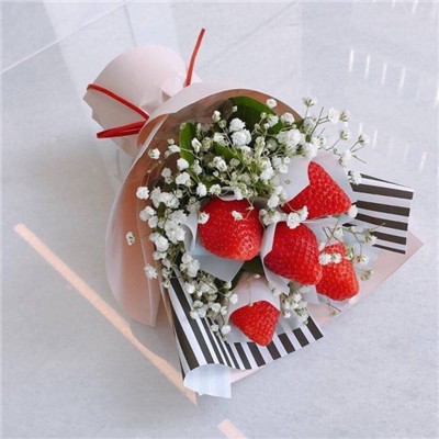 WeChat avatar strawberry bouquet picture collection 2021 strawberry bouquet pictures are real and beautiful