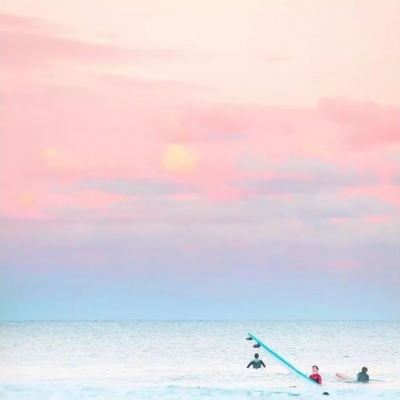 The avatar of the seaside scenery with clear water, blue sky and prosperity. The avatar of the seaside scenery on WeChat brings good luck.