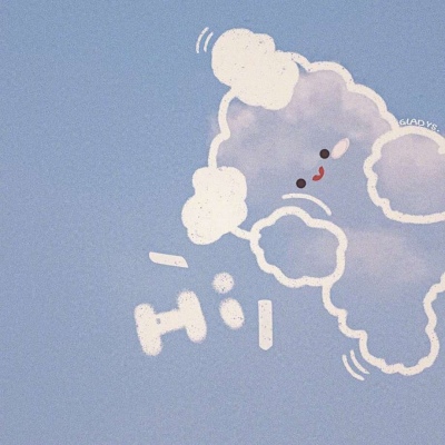 Good luck scenery WeChat avatar blue sky and white clouds Cute hand-painted white clouds avatar collection