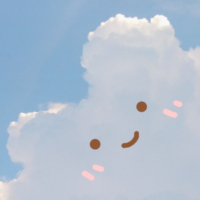 Good luck scenery WeChat avatar blue sky and white clouds Cute hand-painted white clouds avatar collection