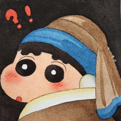 Crayon Shin-chans watercolor spoof avatar Crayon Shin-chans WeChat avatar is cute and humorous