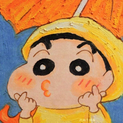 Crayon Shin-chans watercolor spoof avatar Crayon Shin-chans WeChat avatar is cute and humorous