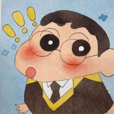 Crayon Shin-chans watercolor spoof avatar Crayon Shin-chans WeChat avatar is cute and humorous